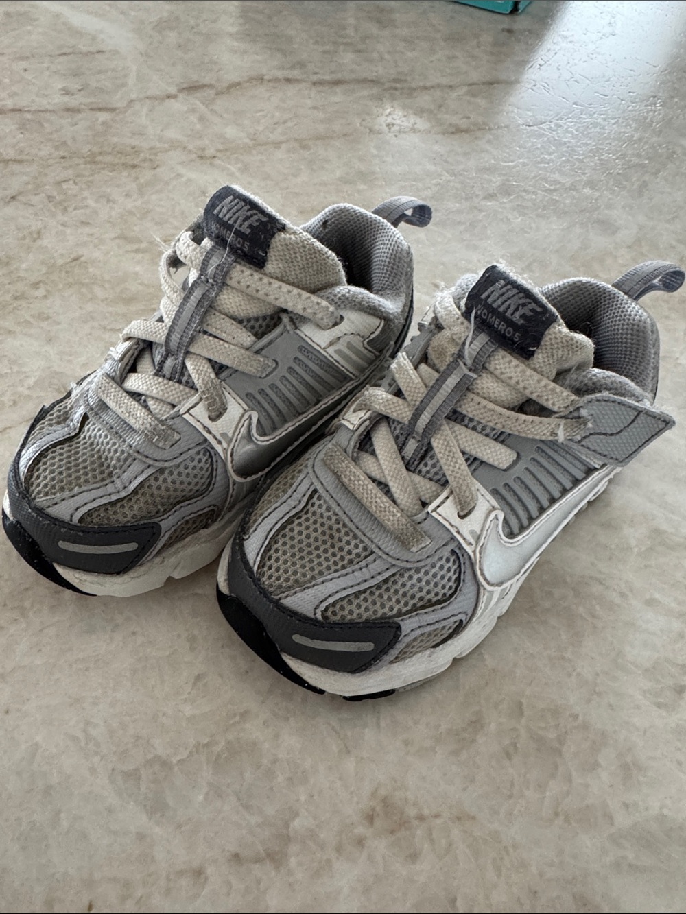 Nike Kids' Gray and White Athletic Sneakers